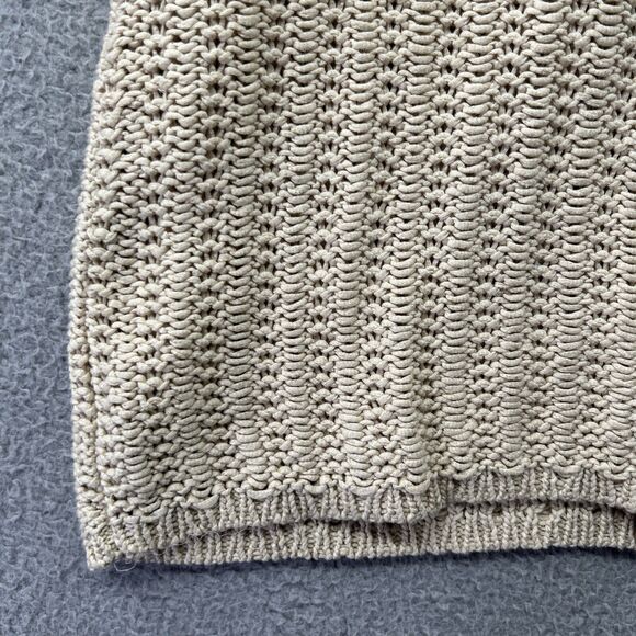 NWT GAP Sweater Womens XS Beige Cotton Open Knit Y2K 2000s Boho Fairy Art Indie - Picture 2 of 14